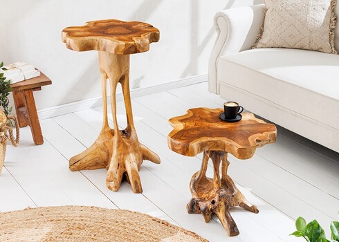 Diivanilaud ROOT tiikpuu, 42x42xH70 cm