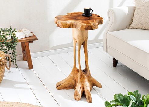 Diivanilaud ROOT tiikpuu, 42x42xH70 cm