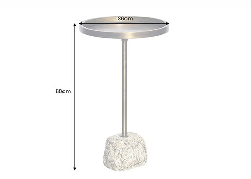 Abilaud TRAYFUL messing / kivi, 36x36xH60 cm
