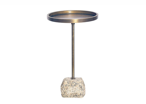 Abilaud TRAYFUL messing / kivi, 36x36xH60 cm