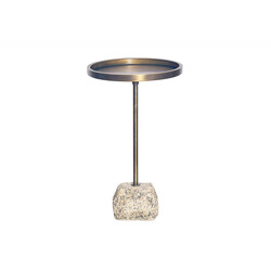 Abilaud TRAYFUL messing / kivi, 36x36xH60 cm