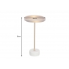Abilaud TRAYFUL kuldne / valge, 30x30xH56 cm