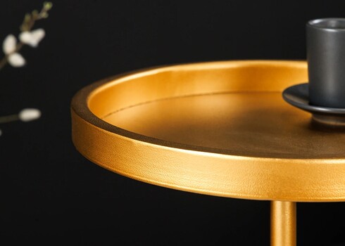 Abilaud TRAYFUL kuldne / valge, 30x30xH56 cm