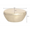 Diivanilaud STONE kuldne, 75x52xH34 cm