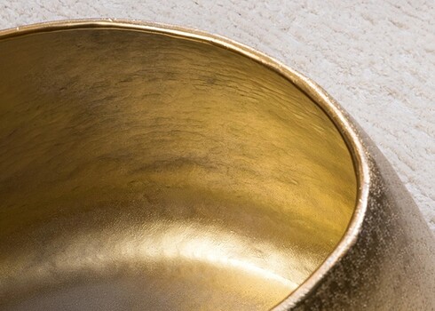 Diivanilaud STONE kuldne, 75x52xH34 cm