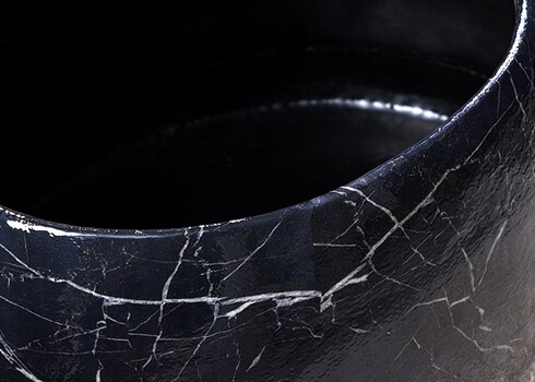 Diivanilaud STONE must marmor, 76x54xH35 cm