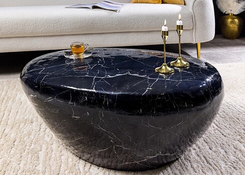 Diivanilaud STONE must marmor, 76x54xH35 cm