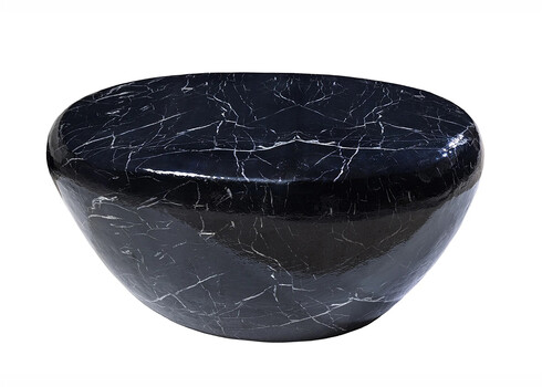 Diivanilaud STONE must marmor, 76x54xH35 cm