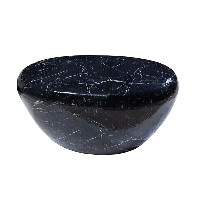 Diivanilaud STONE must marmor, 76x54xH35 cm