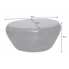 Diivanilaud STONE must marmor, 76x54xH35 cm