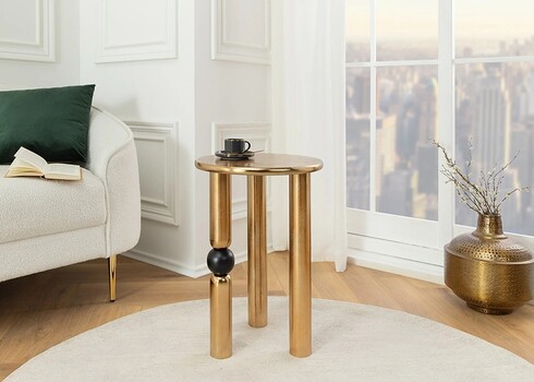 Abilaud ABSTRACT kuldne / must, 37x37xH54 cm