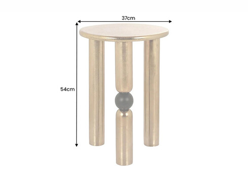 Abilaud ABSTRACT kuldne / must, 37x37xH54 cm
