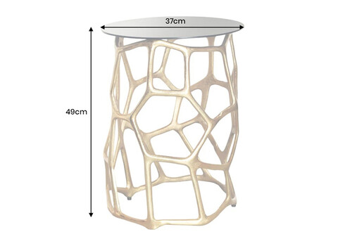 Abilaud GEOMETRIE must / kuldne, 37x37xH49 cm