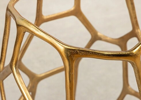 Abilaud GEOMETRIE must / kuldne, 37x37xH49 cm