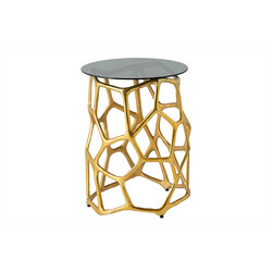 Abilaud GEOMETRIE must / kuldne, 37x37xH49 cm