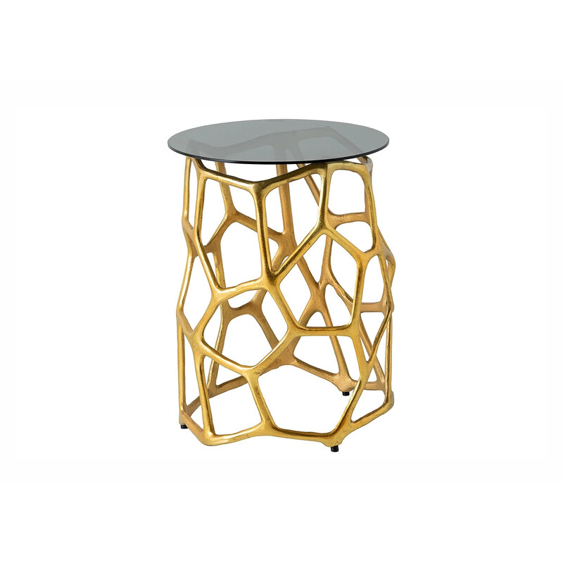 Abilaud GEOMETRIE must / kuldne, 37x37xH49 cm