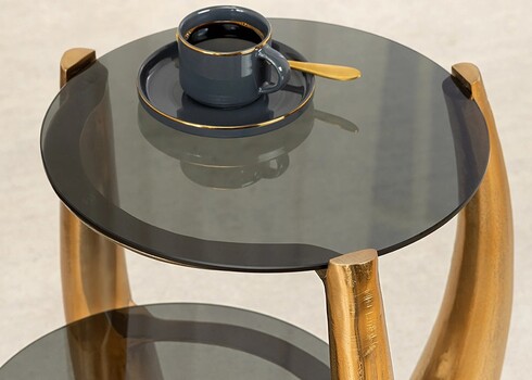 Abilaud LEVELS must / kuldne, 45x38xH50 cm