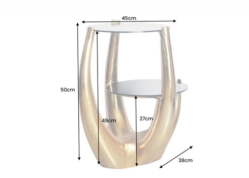 Abilaud LEVELS must / kuldne, 45x38xH50 cm