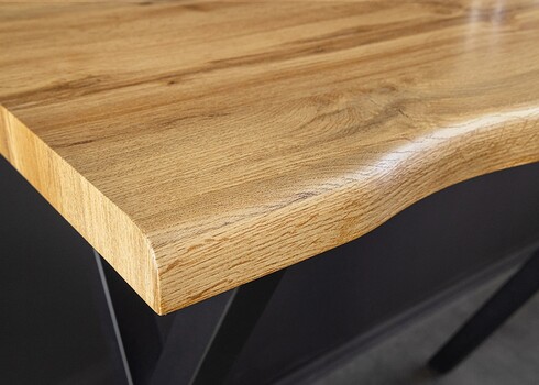 Baarilaud WILD metsik tamm / must, 120x60xH100 cm