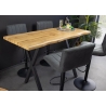 Baarilaud WILD metsik tamm / must, 120x60xH100 cm