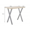 Baarilaud WILD metsik tamm / must, 120x60xH100 cm