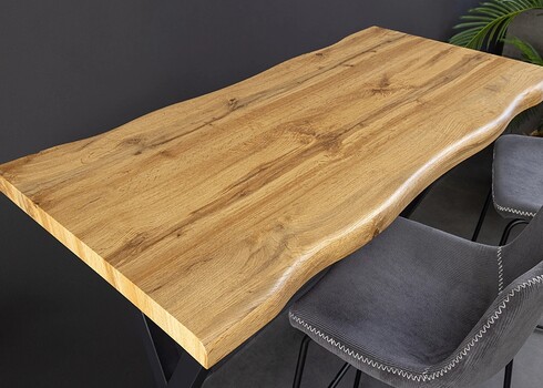 Baarilaud WILD metsik tamm / must, 120x60xH100 cm