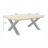 Diivanilaud WILD metsik tamm / must, 90x60xH39 cm