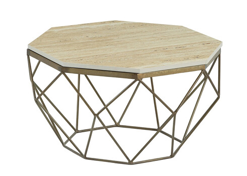 Diivanilaud DIAMOND beež / messing, 70x70xH38 cm