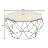 Diivanilaud DIAMOND beež / must, 70x70xH38 cm