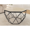 Diivanilaud DIAMOND beež / must, 70x70xH38 cm