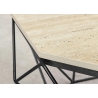 Diivanilaud DIAMOND beež / must, 70x70xH38 cm