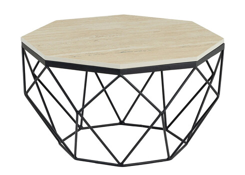 Diivanilaud DIAMOND beež / must, 70x70xH38 cm