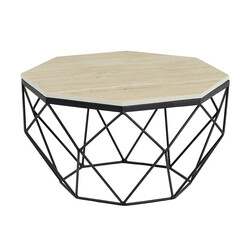 Diivanilaud DIAMOND beež / must, 70x70xH38 cm