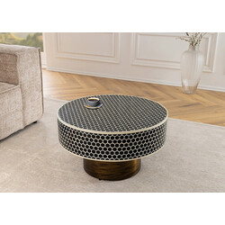 Diivanilaud HARMONY must / valge, 60x60xH35 cm