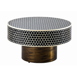 Diivanilaud HARMONY must / valge, 60x60xH35 cm