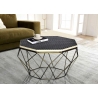Diivanilaud DIAMOND must / valge, 69x69xH39 cm
