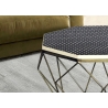 Diivanilaud DIAMOND must / valge, 69x69xH39 cm