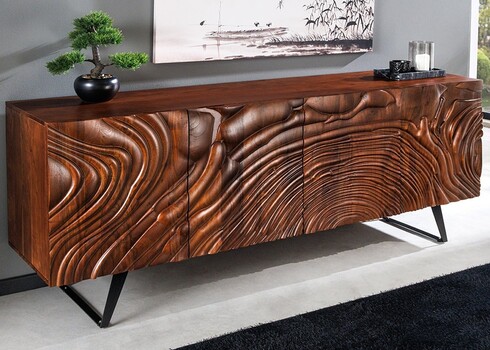 Kummut FLUID pruun, 175x40xH76 cm