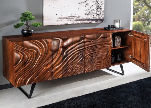 Kummut FLUID pruun, 175x40xH76 cm