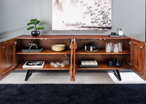 Kummut FLUID pruun, 175x40xH76 cm