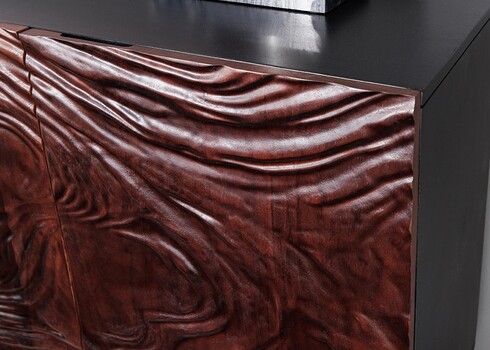 Kummut FLUID pruun / must, 175x40xH76 cm