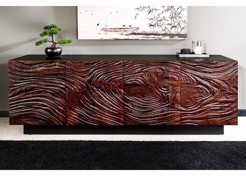 Kummut FLUID pruun / must, 175x40xH76 cm