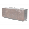 Kummut FLUID pruun / must, 175x40xH76 cm