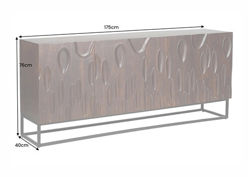 Kummut DUNE pruun, 175x40xH76 cm