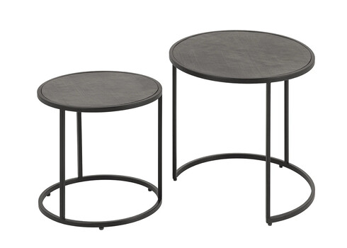 Diivanilaudade komplekt MOUNTAIN SOUL must marmor, 2 tk