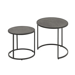 Diivanilaudade komplekt MOUNTAIN SOUL must marmor, 2 tk