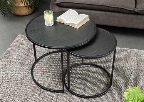 Diivanilaudade komplekt MOUNTAIN SOUL must marmor, 2 tk