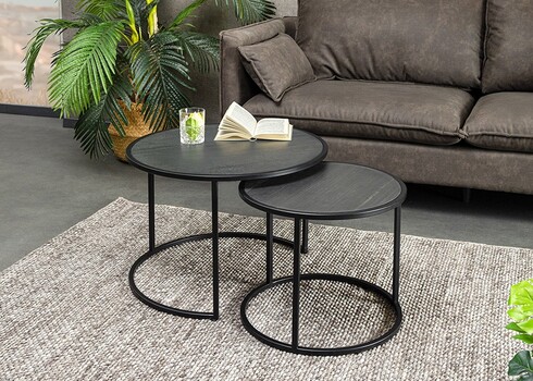 Diivanilaudade komplekt MOUNTAIN SOUL must marmor, 2 tk