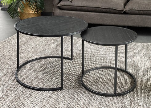 Diivanilaudade komplekt MOUNTAIN SOUL must marmor, 2 tk