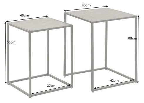 Diivanilaudade komplekt MOUNTAIN SOUL must marmor, 2 tk